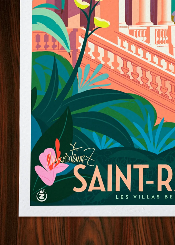 Signature-567 Affiche Monsieur Z Saint Raphaël, Villa Belle époque