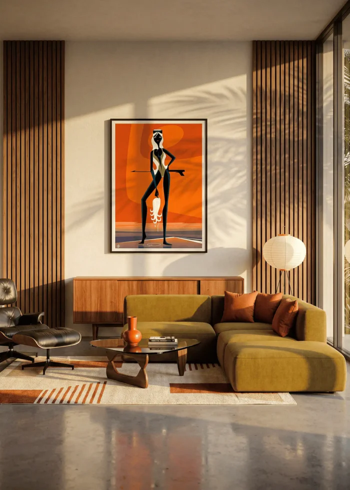 161 Otopussy Tirage d’après Monsieur Z, intérieur Mid-century