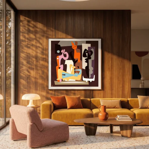 Affiche de Collection Abstraite par Monsieur Z, Vendu par AAZ Galerie. Femme au bain