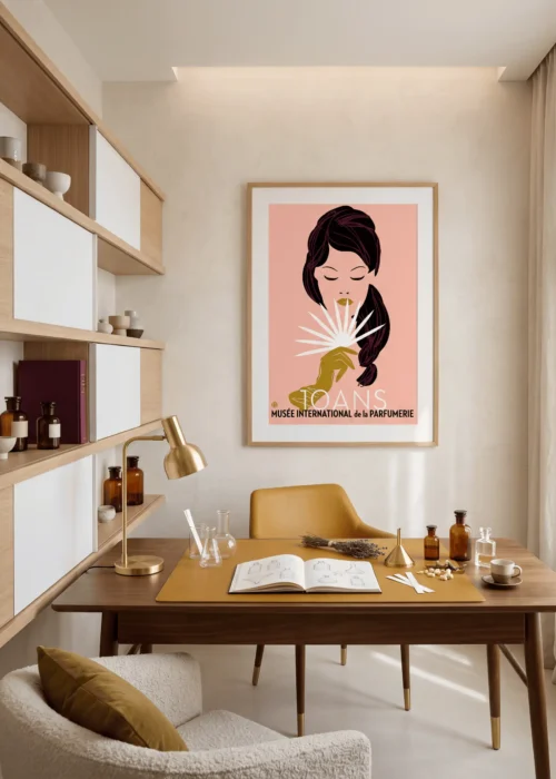 Affiche M.I.P. 10 ans Grasse de Monsieur Z encadrée dans un intérieur, tirage d'art